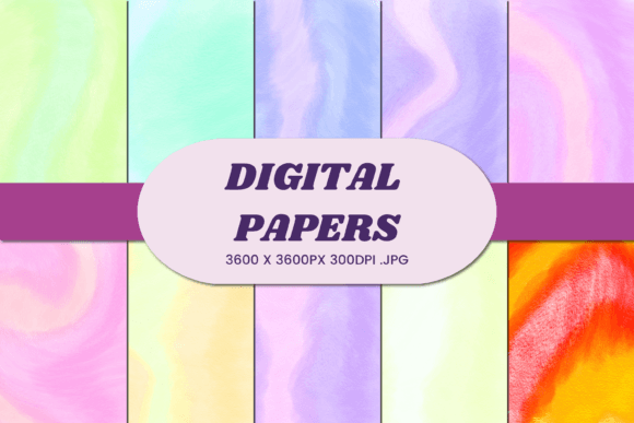 Abstract Watercolor 100 Digital Paper: A Versatile Resource for Creative Projects