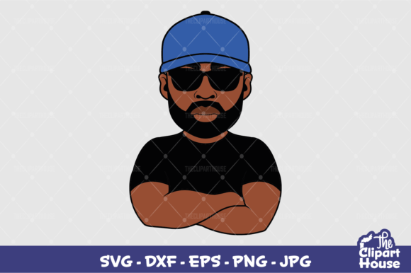 Arms Crossed Black Man Cap Design