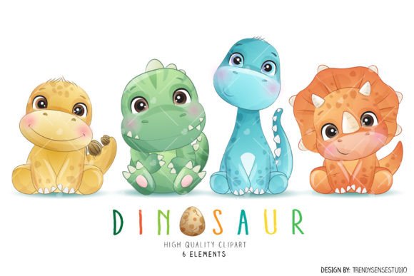 Doodle Dinosaurs Clipart: Integrating Playful Assets into Professional Design Workflows