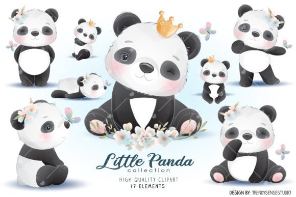 Little Panda Collection Clipart