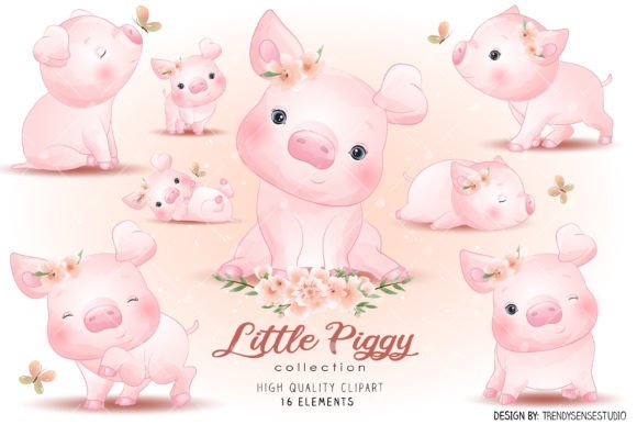 Little Piggy Collection Clipart: A Versatile Asset for Creative Projects