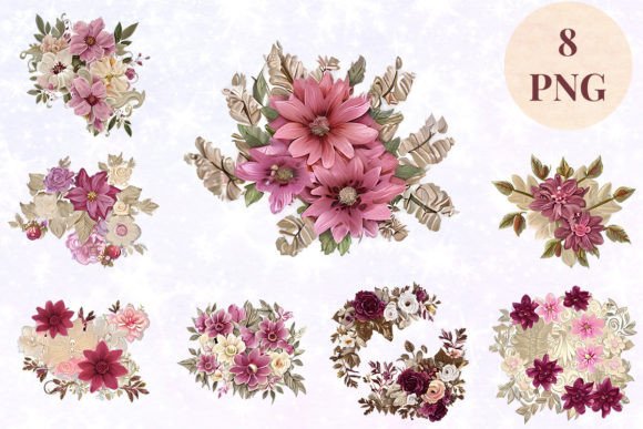 Unlocking Creative Potential with Flowers Floral 10 Clipart PNG
