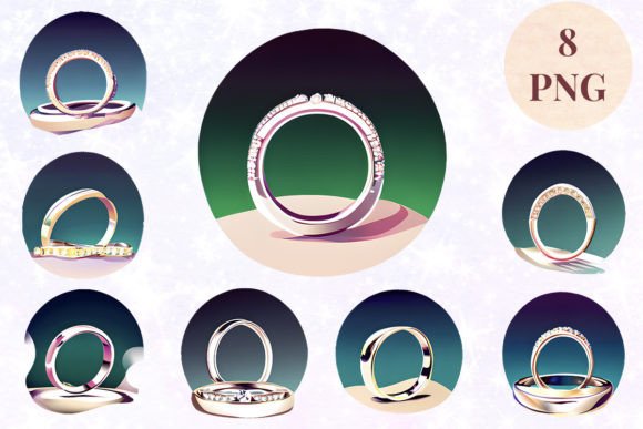 Unlocking Creative Potential with Wedding Ring 6 Clipart PNG for Your Business Projects
