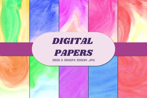 Watercolor Abstract 17 Digital Paper: A Versatile Asset for Modern Creators