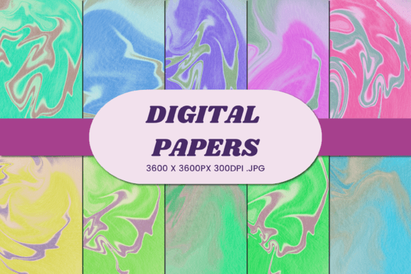 Watercolor Marble Liquid 8 Digital Paper