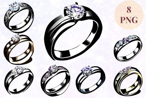 Wedding Ring 50 Clipart PNG for Creative Projects
