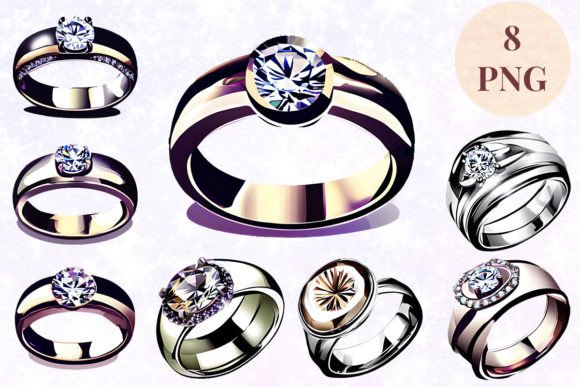 Wedding Ring 54 Clipart PNG: A Versatile Design Asset for Creative Projects